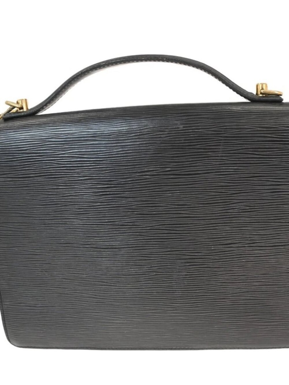 LOUIS VUITTON MONCEAU 28 HANDBAG SATCHEL BLACK EPI - Picture 2 of 14